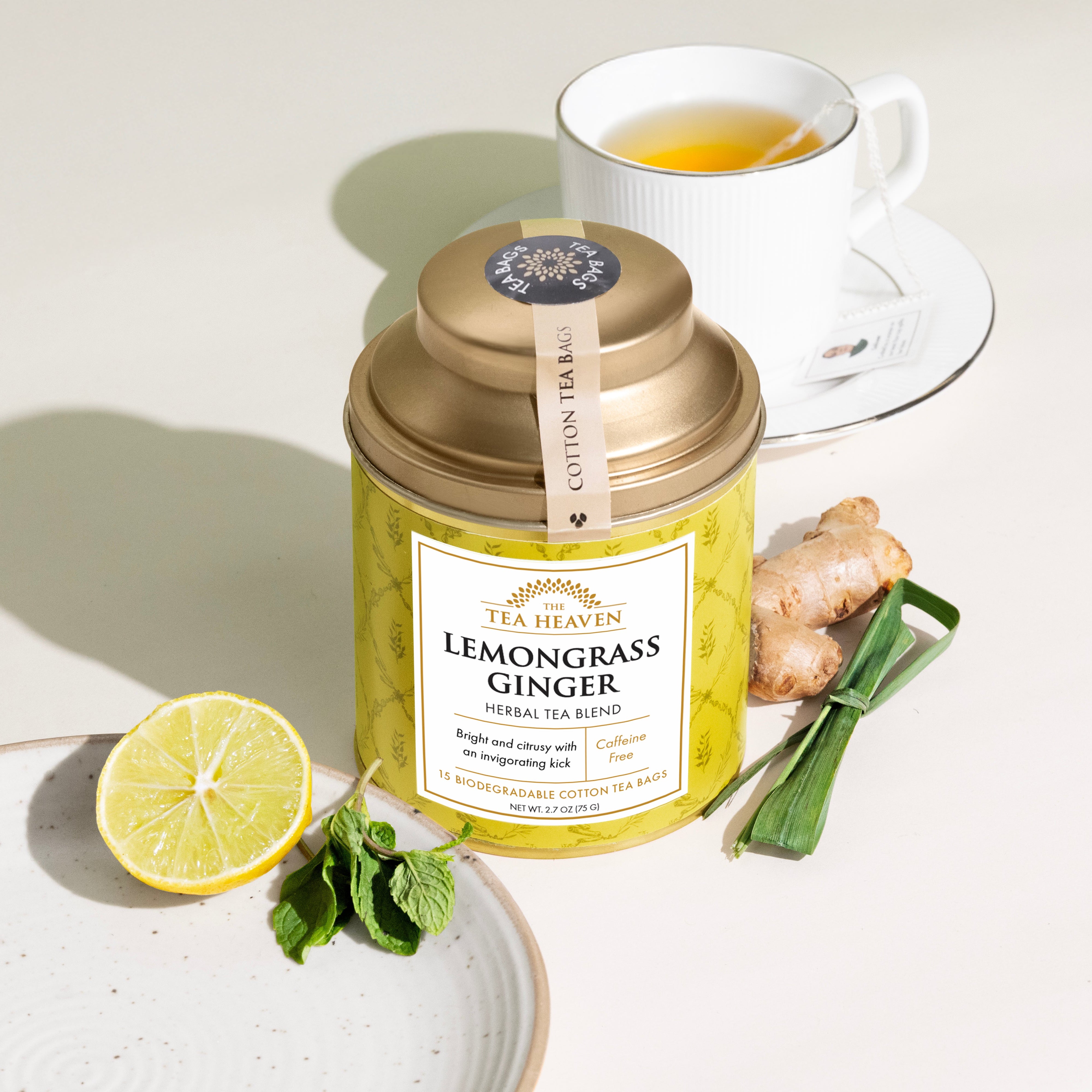 Lemongrass Ginger Tea Bag Canister (Case of 6)