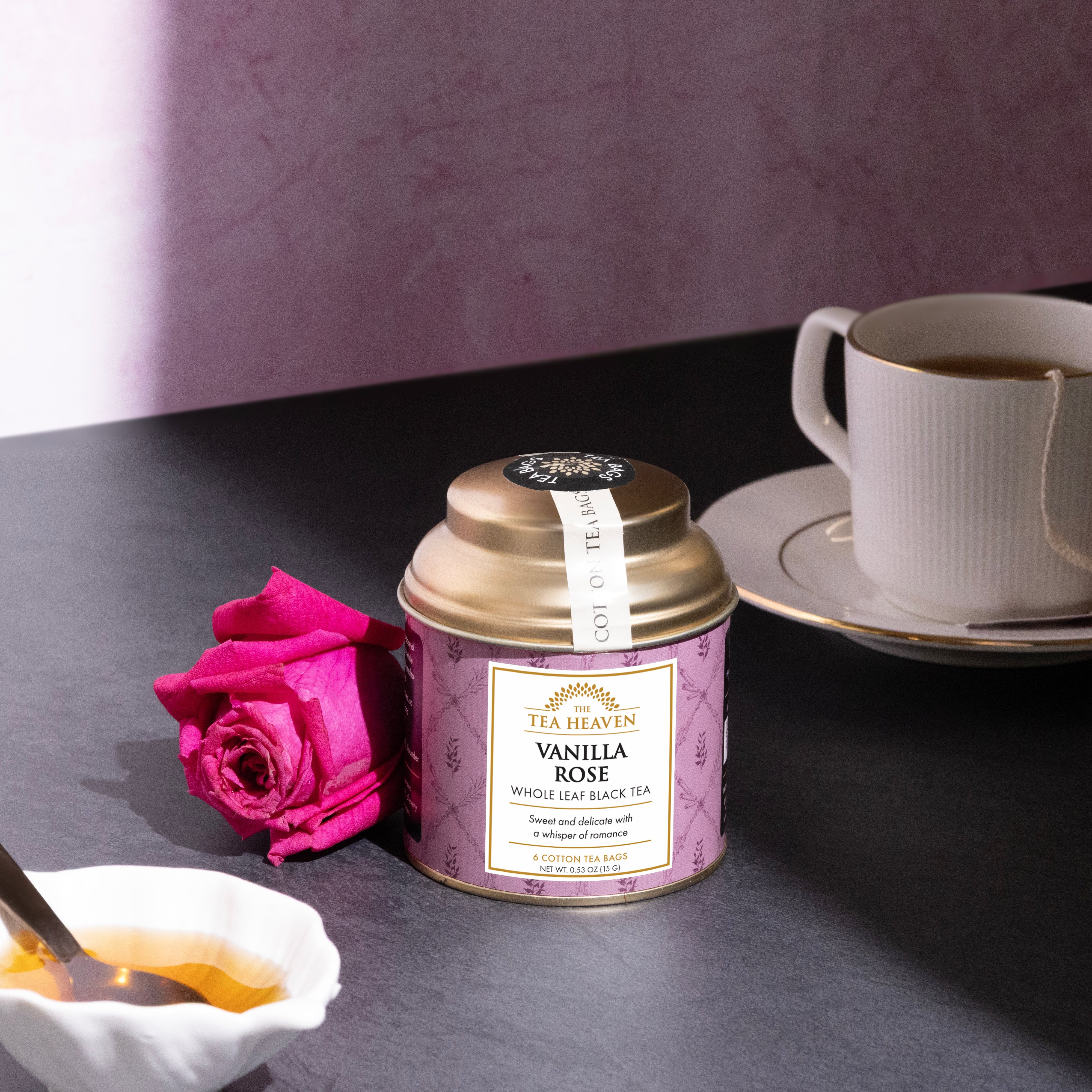 Vanilla Rose Mini Tea Bag Canister (Case of 12)