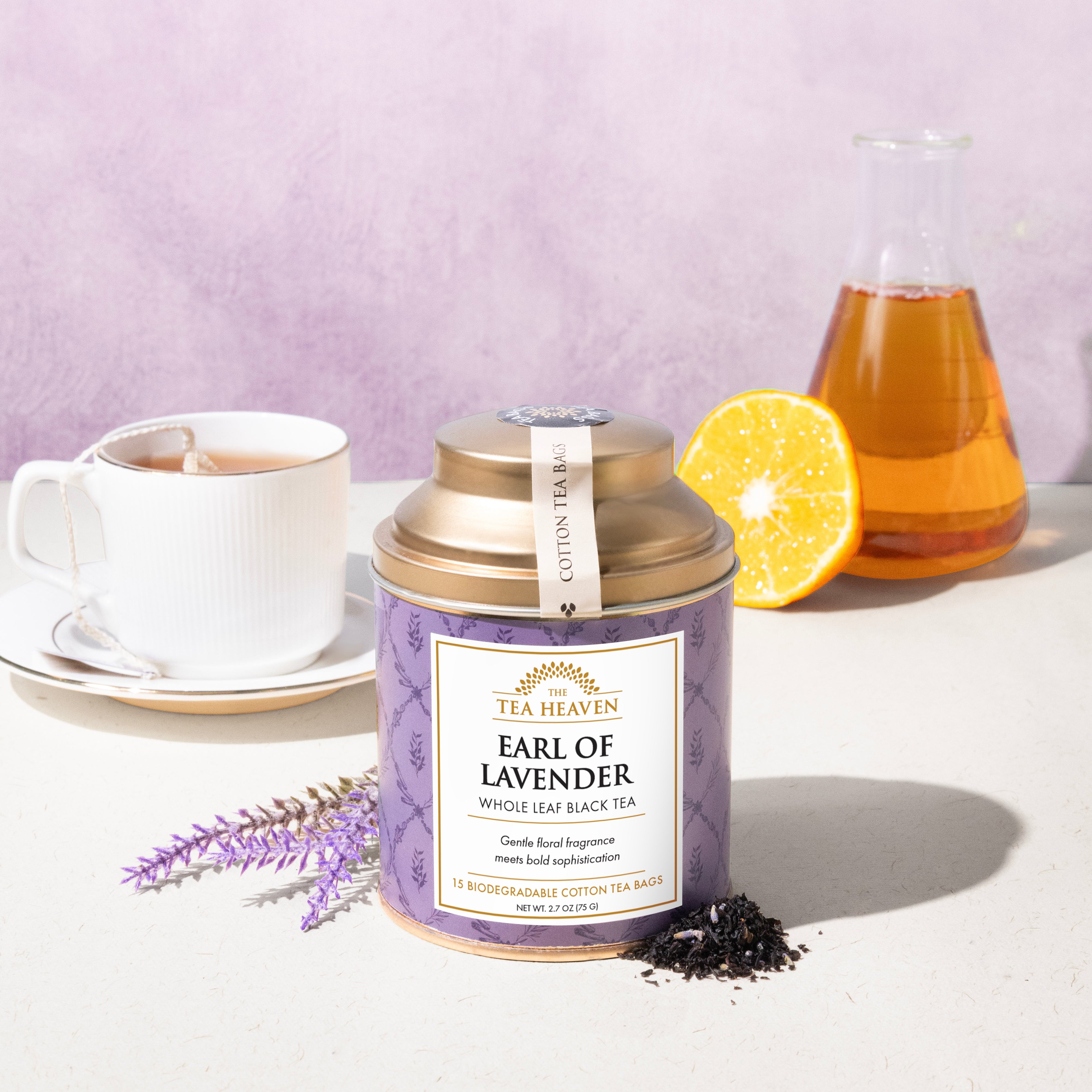 Earl of Lavender Tea Bag Canister (Case of 6)