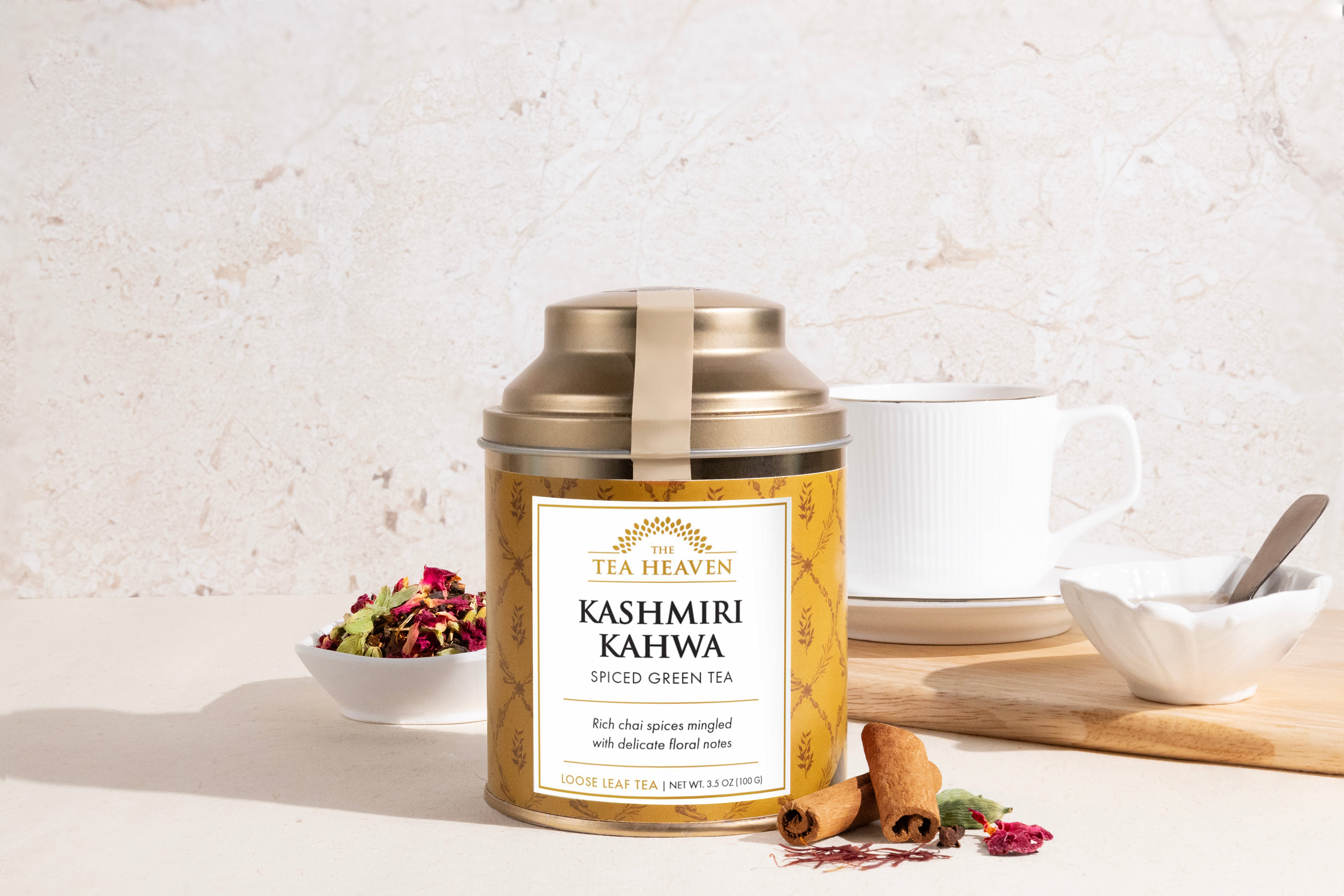 Kashmiri Kahwa Spiced Green Loose Leaf Canister (Case of 6)