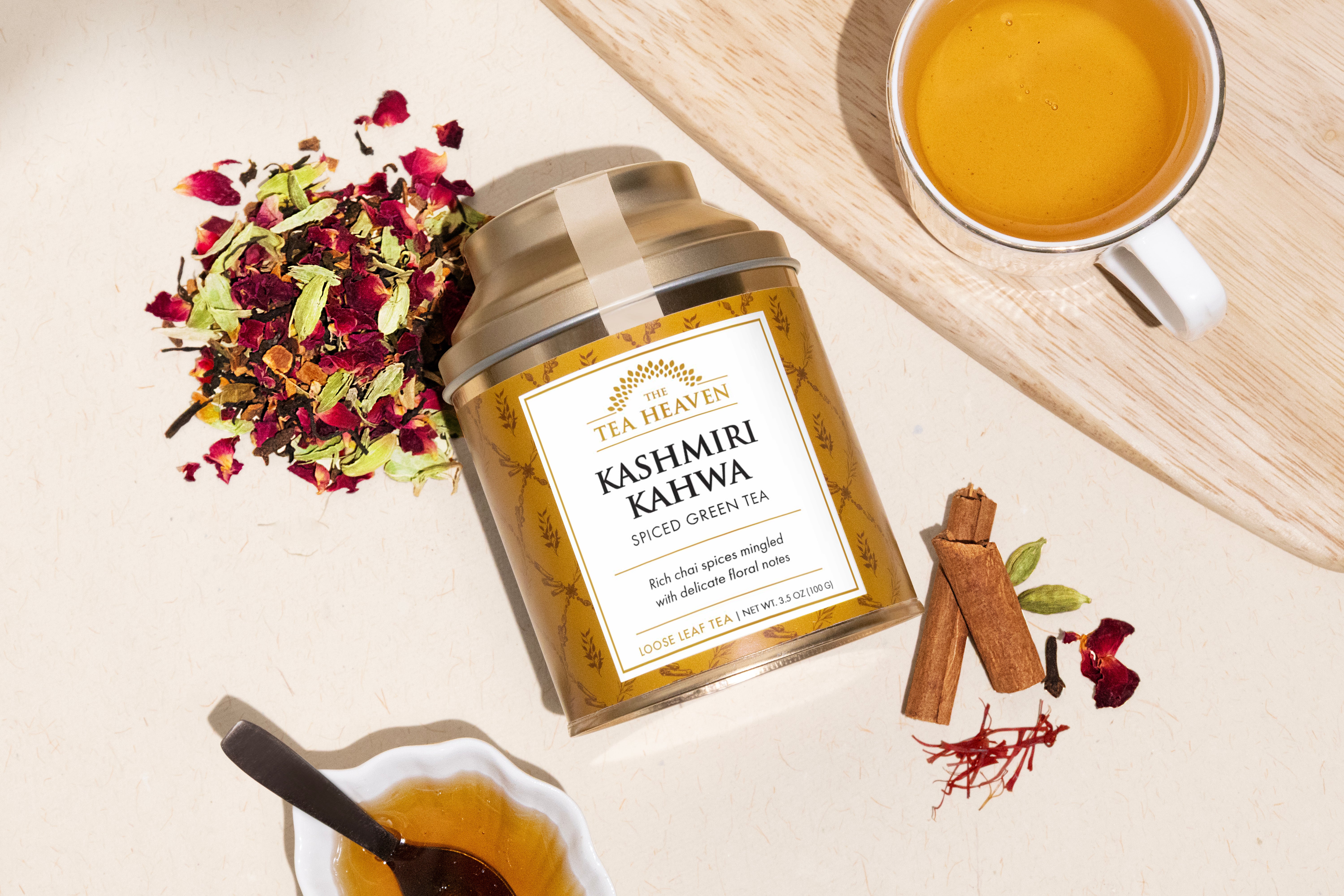 Kashmiri Kahwa Spiced Green Loose Leaf Canister (Case of 6)