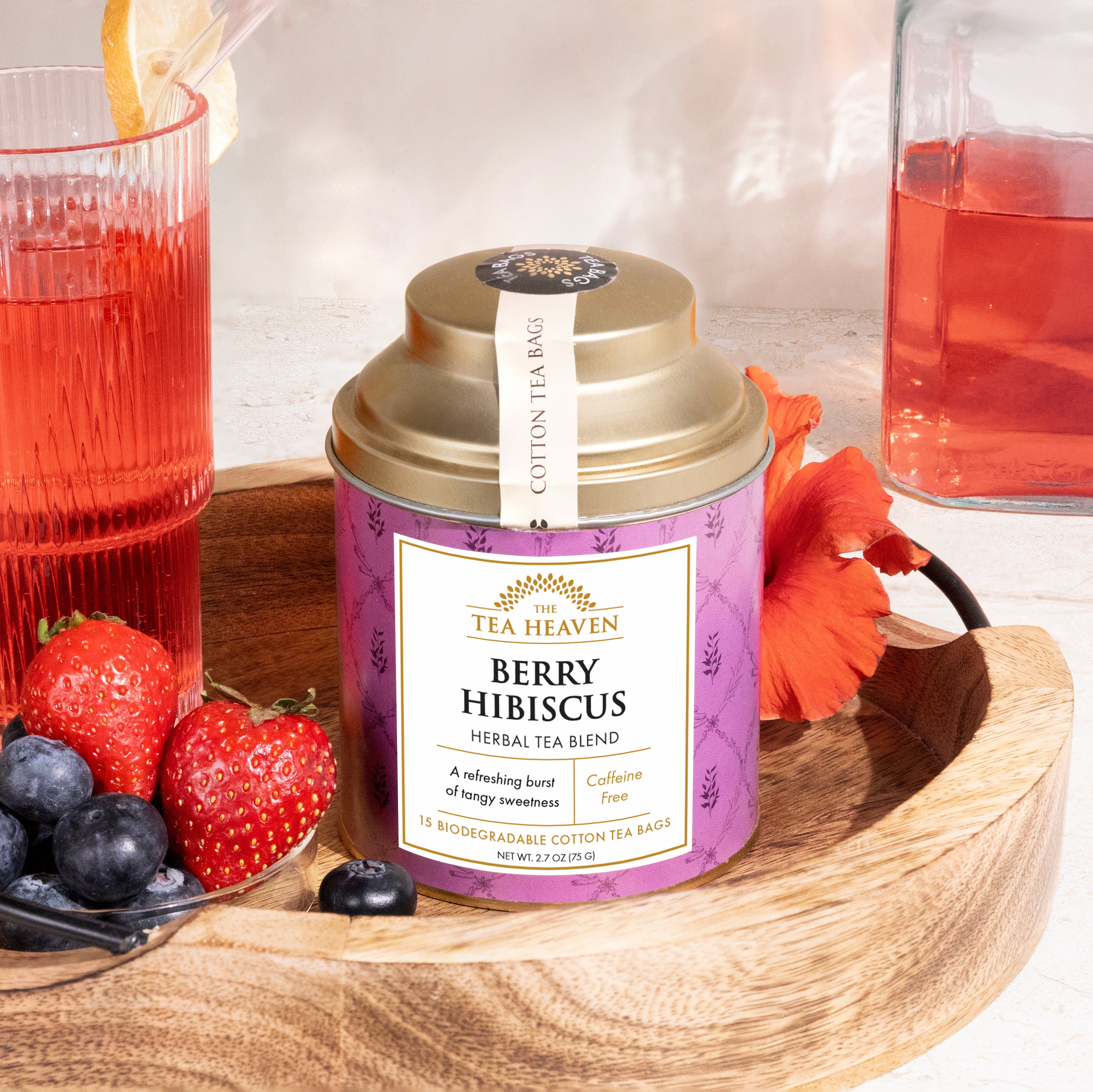 Berry Hibiscus Tea Bag Canister (Case of 6)