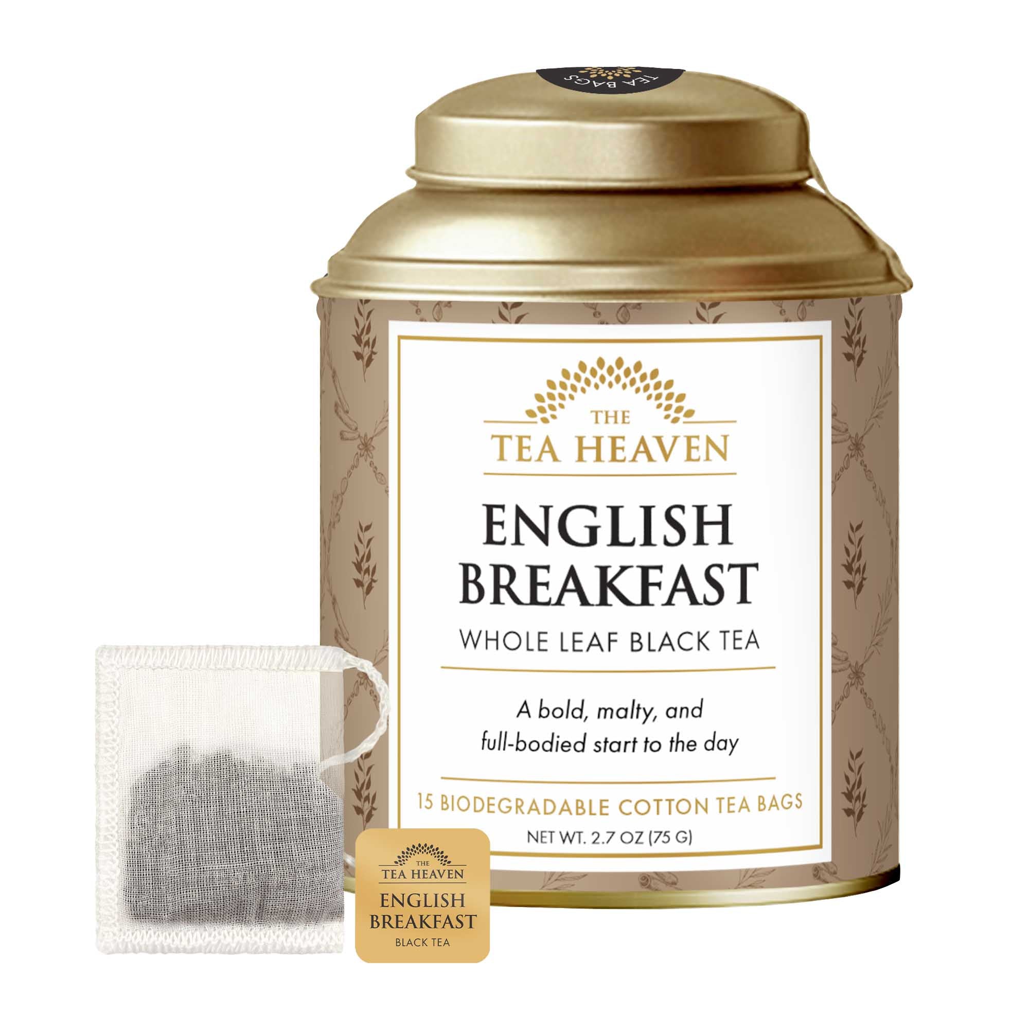 English Breakfast Tea Bag Canister (Case of 6)