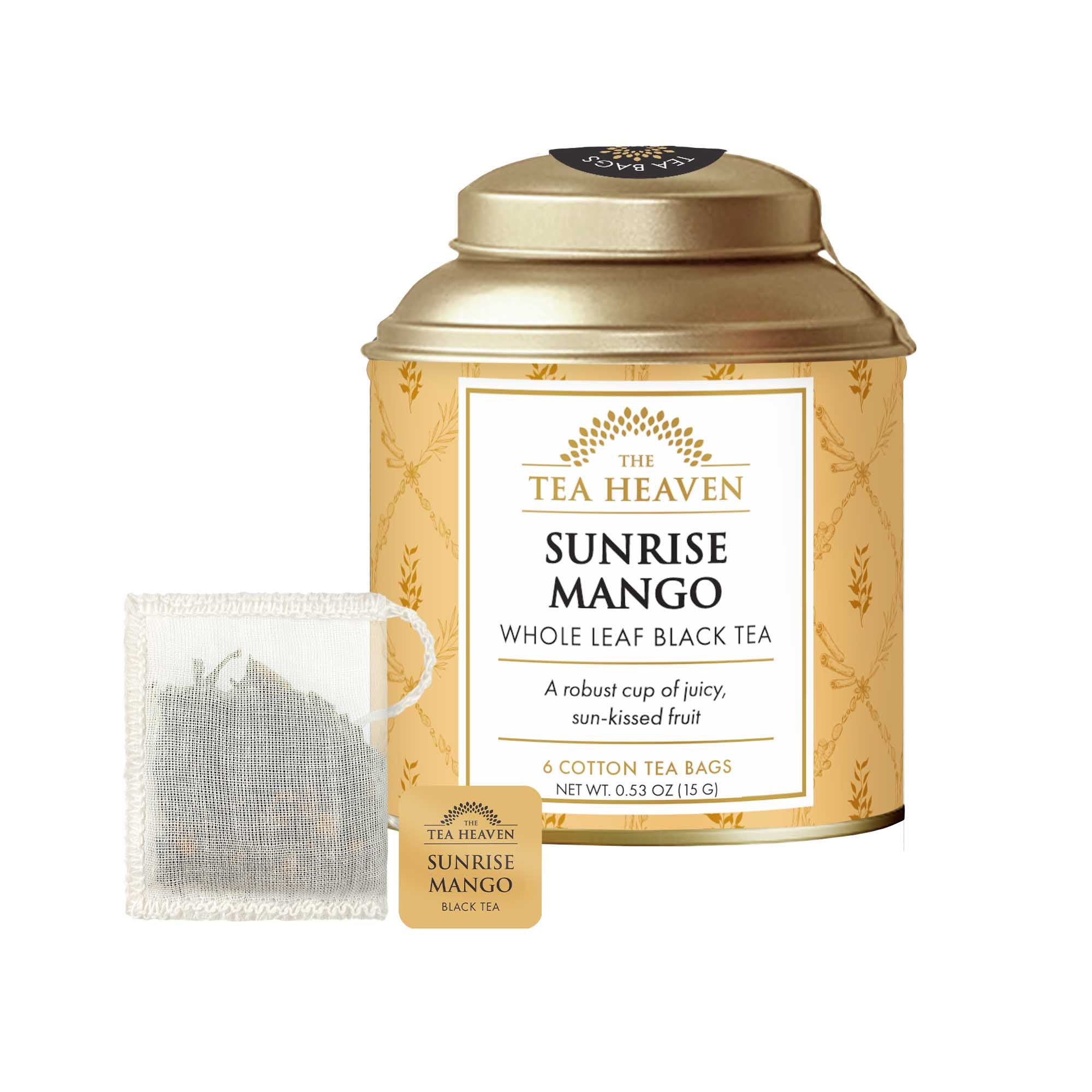 Sunrise Mango Mini Tea Bag Canister (Case of 12)
