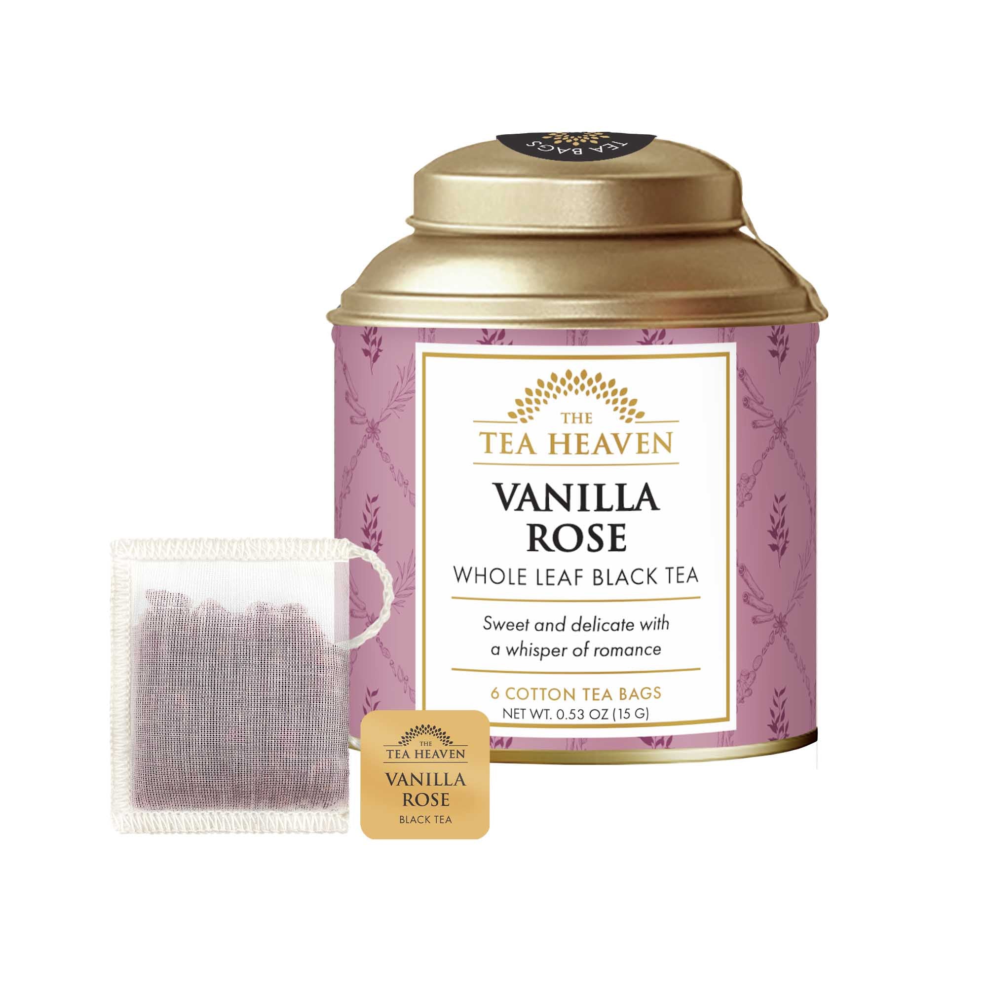Vanilla Rose Mini Tea Bag Canister (Case of 12)